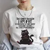 Heren t-shirts kleding dames zomer t kleding de enige reden voor dikke mode casual t-shirts trend vrouwen vrouwelijk shirt zwarte kat grafisch ts t240506