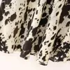 Skirts Women's Spring Summer 2024 Animal Print Skirt Midi Satin Mid Waist Floral In Elegant Social