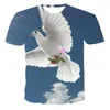 T-shirts masculins 2024 3D Impression de la dernière série de pigeons animaux pour le printemps et l'été Sports T-shirt décontracté 2xs-6xl