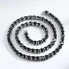 Chaines NKHOG 3/4/5 / 6,5 mm Collier de tennis Moisanite noir complet Full pour femmes Men 925 Sterling Silver Neck Chain Pass Test Test Bijoux