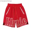 Trend Original 1:1 Rhuder Designer Short Pants Angeles Fashion Summer High Street Letter Print Drawstring 3m Reflective Hip Hop Casual Pants Shorts Pants