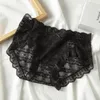 Women's Panties French Lace Thin Women Feel Semi-transparent Mid-waist Pure Cotton Crotch Comfortable Breathable Girly Jacquard