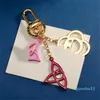 Fashion Brand Letter Designer Keychains Metal Keychain Womens Bag Charm Pendant Auto Parts Car Key Chain