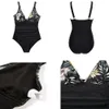Costumi da bagno femminile solido costume da bagno monopezzo Donne DP removibile removibile Monokinis 2023 Summer Beach Swim costumi da bagno Female Y240506