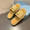 Designer Women Slippers Platform Knitted Flip Flops New Summer Style Sponge Cake Sole Casual Flip Flops for External Wear 35-42