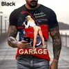 T-shirts masculins Summer Retro Girl Garage Style 3D Mens T-shirt Fashion Casual Round Cou Short Street Vêtements Hip-Hop T-shirtl2405 à manches courtes