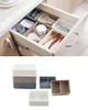 Boîtes de rangement Bacs Récipient à la maison Grille en plastique Desktop Toydries Box Organisateur de fermeture cosmétique Bin Office salle de bain Utilisation du Q240506