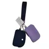 Lu Yoga Armband Clutch Bag Schlüsselbeutel Brieftaschen -Fitness -Tasche Mini Designer -Geldbörse mit abnehmbarer Reißverschluss Wickel um Handgelenk Wache Brieftasche tragbare Münzbeutel rosa Taschenbeutel