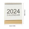 Calendrier Fashion Design Bureau Ornement de calendrier délicat 2023 2024 Mini nouveauté Decor Paper Tabletop Avent