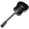 Guitar Black Color 12 String Electric Acoustic Guitar High Gloss Sapele Body 12 Strings Folk Guitar met EQ Rechtshand en linkerhand