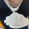 Pingente de jóias finas de Hip Hop personalizado prata 925 Diamante de ouro branco Iced Out