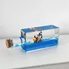 Action Toy Figures New One Piece 3D Ship Fluid Drift Bottle Thousand Sunny Ship Going Merry Boat Black Pearl Boat House Decoration Christmas Gifts T240506