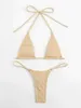 Kobiety stroje kąpielowe 2024 NOWOŚĆ SEXY MINI BIKINI MICRO Extreme String Bikini Bikini Set Summer Brazylian Bathing Suit T240505
