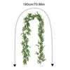 Fleurs décoratives fausses eucalyptus rotin feuilles artificielles de 5,9 pieds Garlande de printemps pour la décoration de jardin extérieure intérieure de vacances