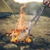 Önlükler Log Grabber Campfire Tongs Ateş çukuru ağır hizmet için 20'ustable şömine maşaları yakacak odun kapmak aracı ağır ahşap almak için