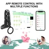 App Control männliche Penisringe Vibrator Silikonhahn Cage Testis skrotalische Zurückhaltung Sexspielzeug für Männer Verzögerung Ejakulation Erwachsener Spielzeug 240506