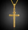 Klassieke sieraden Jezus hanger 18k geel goud gevulde kruisbeeld hanger chain6992524