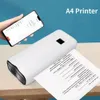 Mini -inktloze printer voor A4 Paper Oplaadbare eenvoudige carry printer voor PO Labels 240430