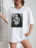 T-shirt féminin Mona Lisa Boire des boissons T-shirt Summer Summer T-shirt décontracté lâche Hip Hop Super Fashionl2405