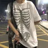 Dames T-shirt Oversized Gothic Y2K Vintage Gedrukte T-shirt Harajuku Kort-Zwiende dames T Shirts Summer Strtwear Tops FA T-Shirt H240507