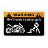 Atualizar novo aviso de novidade NÃO Toque em minha motocicleta Decal