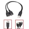 Neue USB 2.0 A 1 männlich bis 2 Dual USB weibliche Daten Hub -Stromadapter