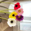 Decorative Flowers 1 PCS 29cm Artificial Poppies Realistic Handmade Flower Arrangement Elegant Real Touch Simulation Floral
