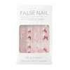 False unhas 24pcs Pressione as unhas longas estiletto unhas falsas com cola de butterfly nuvem shinestones design acrílico unhas falsas destacáveis T240507