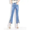 Office jeans femminile Lady Casual Women White Flare Spring Summer Fashi