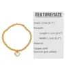 Bracelets de charme Flola Copper Gold Bateds Heart for Women Cubic Zircon Jóias de Moda Mãe BRTD05
