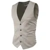 Men Vest Plus Size 6XL Fashion Slim Fit Sleeveless Wedding Waistcoats 9 Colors Solid Business Leisure Casual Dress Suit Vests 240507