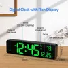 Orologio da tavolo da scrivania orologio digitale con data di tempo di temperatura interno 2 ANNUCCHI 12/24H Snooze 10 orologio da visualizzazione di grandi dimensioni per scrivania a parete a parete