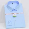 Herren -Hemd -Shirts Soziale hochwertige neue Bambusfaser -Männer Langschlafen Shirt Business Casual Wear atmable Mode Einfach zu sorgen 5xl großer Größe D240507