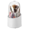 Boîtes de rangement Brosse de maquillage avec couvercle Organisateur rotatif à 360 ° 7 compartiment Clear Cosmetic Box Affichage Boîte