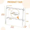 Kitchen Storage Champagne Flute Holder 2 Layer Acrylic Clear Stand Detachable Decorative Display Shelves 10 Slots Easy Assembly Wine