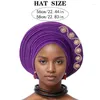 Vêtements ethniques 2024 Africain Auto Gele Women's Turban Cap Nigeria Headtie Wedding Party Party Ties Wraps Femme déjà fait autogele