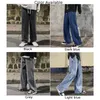 Pantaloni regolari di jeans da uomo larghi di colore solido dritta pografia classica vacanza 1 stile comodo elegante