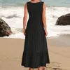 Casual Dresses for Women 2024 Plus Size Women's Summer Sleeveless Dress Square Neck Vestidos Elegantes