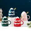 Tazze creative ceramica di Natale Coppa per la casa Coppia di caffè personalizzato Coppia regalo con tazza a mano