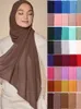 평범한 색상 무슬림 쉬폰 스카프 히잡 밴드 여성 이슬람 머리 커버 숄 랩 랩 히잡 헤어 스카프 헤드 스카프 240430