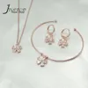 2020 Boucles d'oreilles en diamant en or rose la plus chaude Pendentif pour femmes