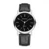 Relógios masculinos de Wrist Watches Moda Casual Homens Simples Business Leather Leaturz Wristwatch Clock Gift Luxury Relogio Masculino