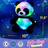 30 cm LED Panda Puppe gefüllt mit tierisch leuchtendem Plüschspielzeug Illuminiert Geburtstagsgeschenk für Kinder und Mädchen, das niedliches Schwarz -Weiß -Spielzeug leuchtet 240424