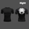 As camisetas de camisetas são camisetas de compressão reflexiva para homens, ginástica de ginástica, camiseta rápida de moletom seco rápido J240506