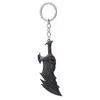 Fashion God Of War 4 Keychain Kratos Axe Demon Knife Weapons Model Key Chain Chaveiro Men Cosplay Keyring Car Accessory 240506