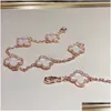 Designer 2023 Luxo Clover Bracelet Mãe da Pearl 18k Gol Love Bangle Shining Crystal Diamond Jewelry