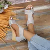 Chaussures décontractées Designer Femme Femmes Sandales 2024 Été High Heels Femme Sandale Femme Dames Open Toe Platform Luxury