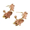 Studri moderni Gioielli Sweet Spring/Summer Style Orecchini di fiori in metallo Regali da donna Nuova vendita calda Q240507