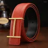 Ceinture de concepteur de luxe de ceinture marque métal ceinture de boucle en forme de H pour hommes classiques de haute qualité pour hommes en cuir authentique