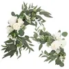 Fleurs décoratives Ornement de fleur artificielle Card de bienvenue Indicateur de mariage d'eau faux